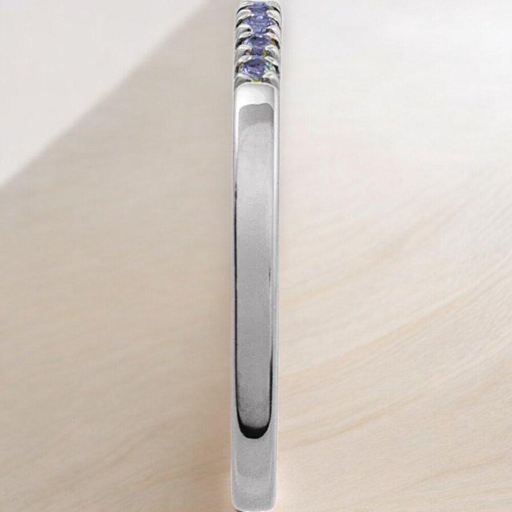 Alexandrite Stackable Ring In 10kt White Gold - image 3